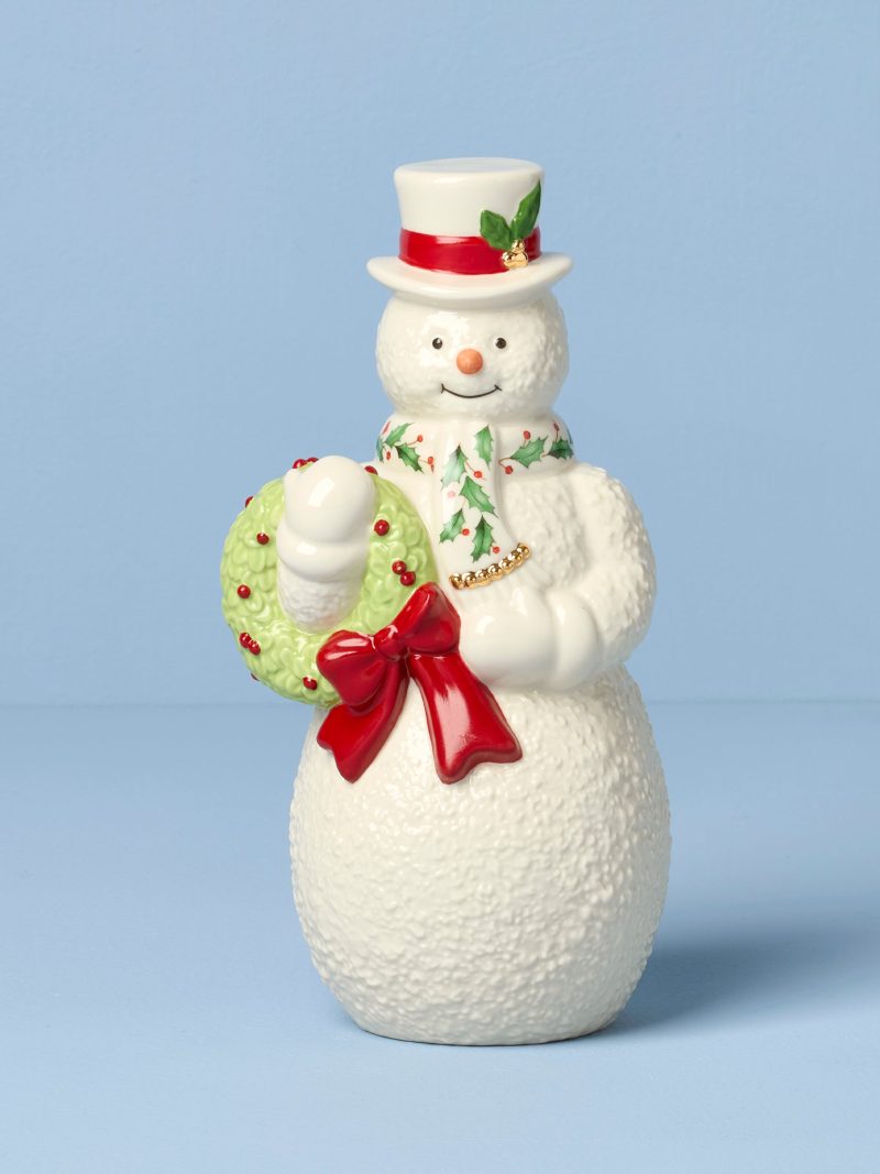 2025 Snowman With Wreath Figurine